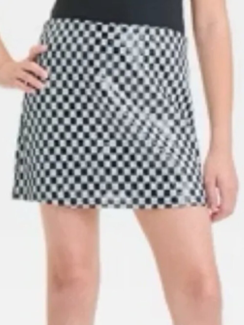 Art Class Sequin Mini Slip Skirt